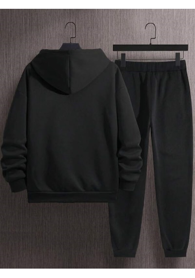 Unisex Oversize New York Baskılı Siyah Kapüşonlu Eşofman Takımı Siyah Unisex Oversize New York Baskılı Siyah Kapüşonlu Eşofman Takımı Siyah