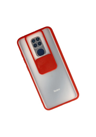 Note 9 Kılıf Palm Buzlu Kamera Sürgülü Silikon - Kırmızı