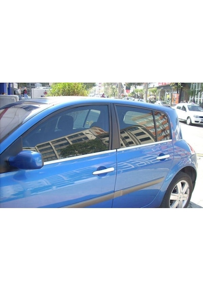 Renault Megane 2 Hb Uyumlu Cam Çıtası 4 Parça 2004-2010 Paslanmaz Krom