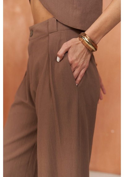 Mai Collection Mai Studios Co. Montana Kahve Yelek Pantolon Takım Kahve
