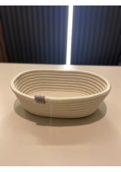 Ahs Tasarım Doğal Jüt Hasır Organizer Sepet Minimalist Ve Şık Depolama Çözümü Beyaz 10 X 15 Diğer