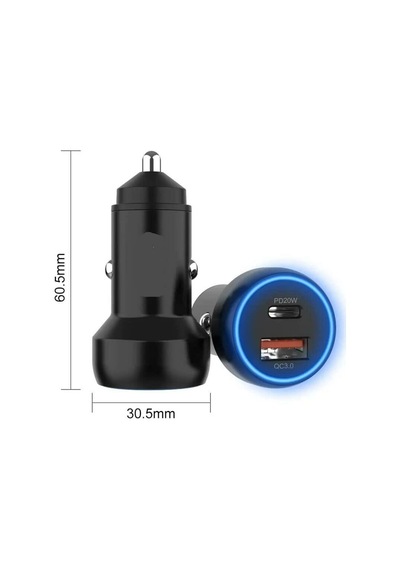 Hepu Hp-778 Araç Çakmaklık Şarj Aleti 20 Watt+type-c Apple Uyumlu iPhone Kablolu