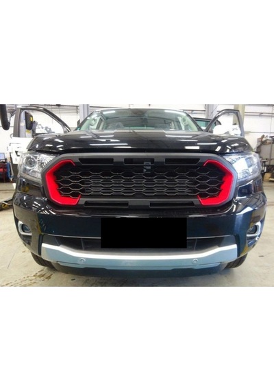 Ford Ranger T8 Ön Panjur Seti 2018 Ve Üzeri Ledli Mustang  Logolu