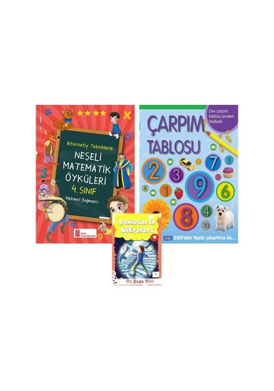 4.sınıf Neşeli Matematik Öyküleri+çarpım Tablosu Poster Hediyeli