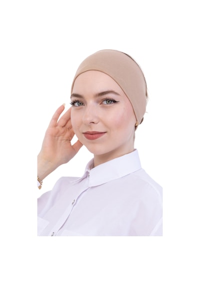 Modish Group Kadın Tesettür Bandana Penye Kaymaz Hazır Şal Eşarp Altı Bone Rahat Kullanım Koyu Vizon