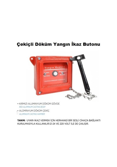 Çekiçli Döküm Yangın İhbar Butonu