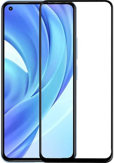 Xiaomi Mi 11 Lite Kenarları Kırılmaya Dayanıklı Cam Ekran Koruyuc Siyah (490489233)