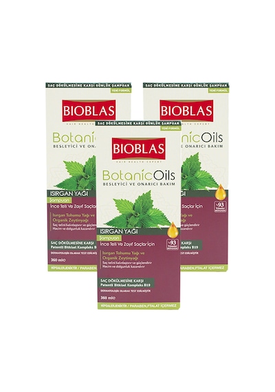 Bioblas Botanic Oils Isırgan Yağı İnce Telli & Saçlar İçin Şampuan 3 x 360 ML
