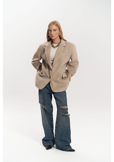Mai Studios Co. Howell Taupe Blazer Ceket Taupe