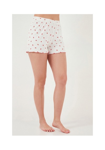 Lela Bayan Pijama Takımı 65770837 Beyaz-kırmızı