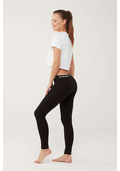 U.S. Polo Assn. Kadın Siyah Tayt 16605 Siyah