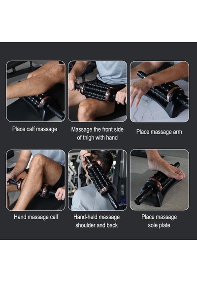 Elitzia Rulo Masaj Taşınabilir Derin Kas Dokusu Masajı Fitness Kas Gevşetme El Masajı Omuz Boyun Ağrısını Hafifletir 5 Hız Seviyesi C Tipi Şarj