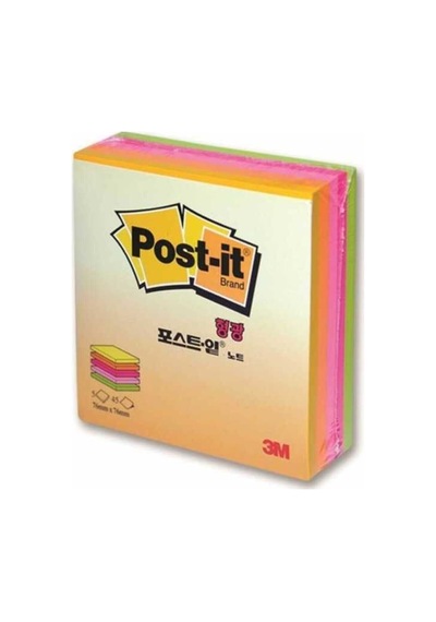 Mas Postit Küp Not, Neon Renkler, 225 Yaprak, 51 76 Mm