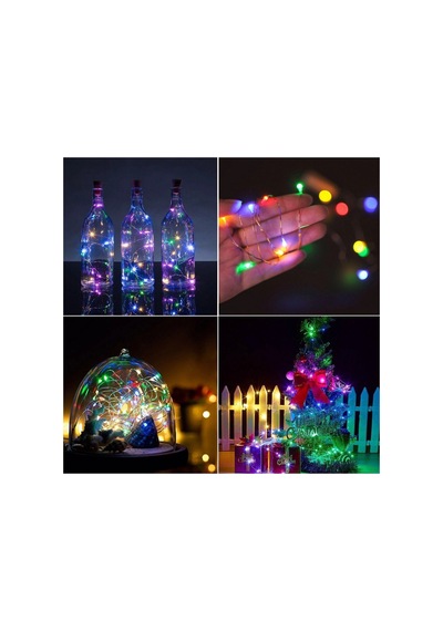 Gd957 Şerit Pilli Aydınlatma 3 Metre 30 Adet Rgb Peri Led