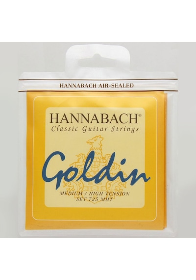 Hannabach 725mht Goldin Klasik Gitar Teli Seti Üst Segment - Premium Seri Super-carbon Tizler, Goldin Altın Alaşımlı Baslar, Medium/high Tension Karma Sertlik Ölçüler: 4/4 Standart Klasik Gitar Uyumlu Hannabach 725mht Goldin Klasik Gitar Teli Seti Üst Segment - Premium Seri Super-carbon Tizler, Goldin Altın Alaşımlı Baslar, Medium/high Tension Karma Sertlik Ölçüler: 4/4 Standart Klasik Gitar Uyumlu