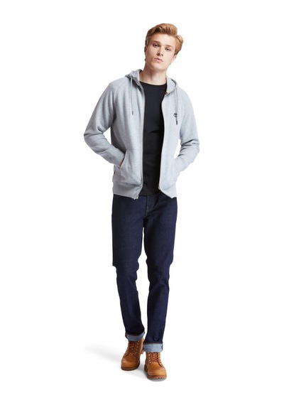 Timberland Tımberland Gri LS Exeter River Basic Brushed Back Full Sweat TB0A Gri