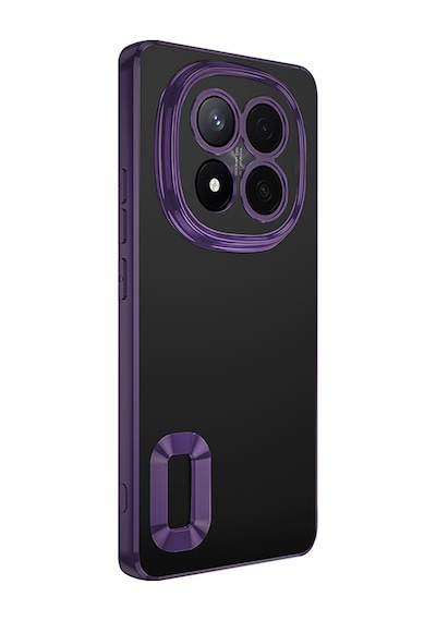 Noktaks - Xiaomi Uyumlu Xiaomi Redmi Note 14 Pro Plus - Kılıf Kamera Korumalı Logo Gösteren Koruyucu Omega Kapak - Lila T37168 Lila