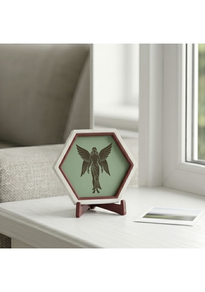 Melek Figürlü Modern Dekoratif Obje Minimal Tasarım Şık Masaüstü Aksesuarı 10x10 Cm, Özel Hediye