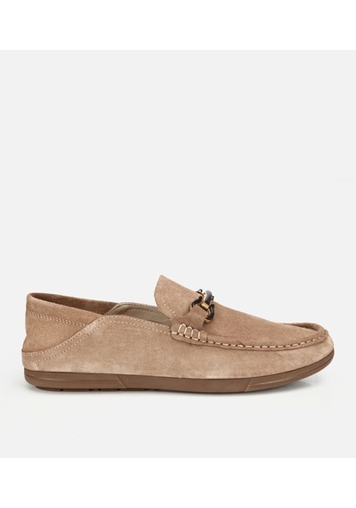 Hotiç Erkek Süet Deri Bej Toka Detaylı Comfort Loafer