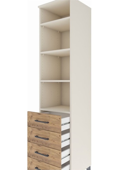 Hyperion Dolap 4 Raflı 4 Çekmeceli 44x44x195 Aytaşı-çam Aytaşı
