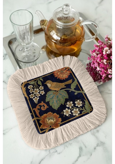 Nostaljik Kuş Çiçekli Saçaklı Sunum Peçetesi-geleneksel Bohem Lacivert Bardak Altlığı Mendil Kanyon Kobalt Mavi Nostaljik Kuş Çiçekli Saçaklı Sunum Peçetesi-geleneksel Bohem Lacivert Bardak Altlığı Mendil Kanyon Kobalt Mavi
