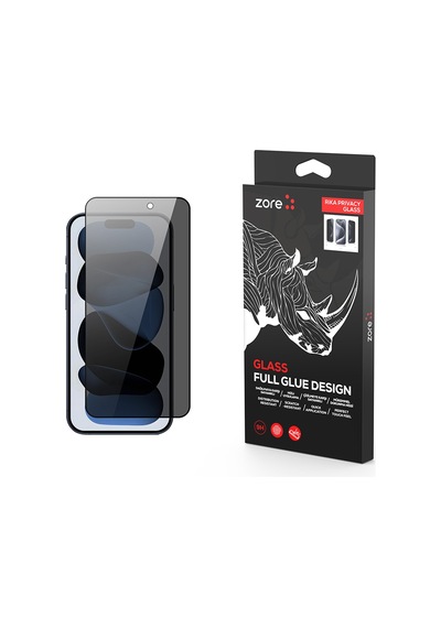 Apple Uyumlu   iPhone 17 Air Rika Premium Hayalet Temperli Cam Ekran Koruyucu Siyah