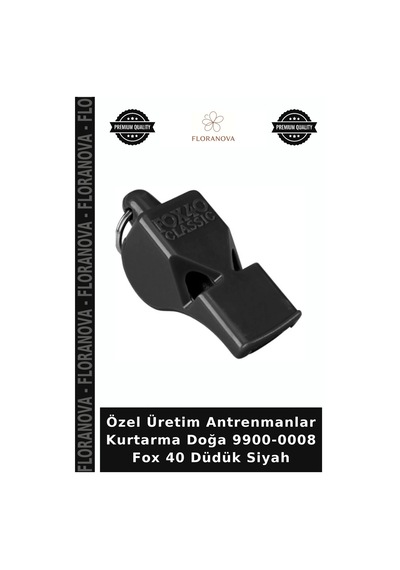 Özel Üretim Antrenmanlar Kurtarma Doğa 9900-0008 Fox 40 Düdük Siyah