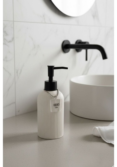 Buççin Online Mağaza Acar Rory Collection Sıvı Sabunluk Dekoratif Banyo Ve Mutfak Aksesuarı 320 Ml Poliresin Beyaz Çok Renkli