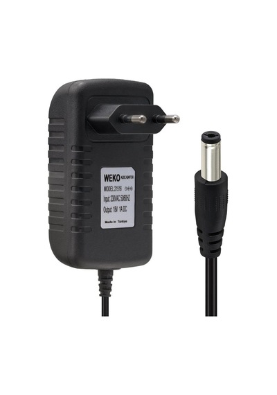 Weko 18 Volt - 1 Amper 5.5 2.5 Uçlu Yerli Üretim Priz Tipi Adaptör-2818