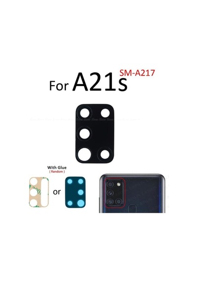 Samsung Galaxy Uyumlu A21s Kamera Camı Kamera Lensi Arka Kamera Camı Lens Yapışkanlı İnd21256
