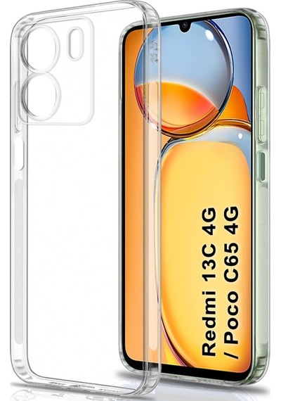 Xiaomi Poco C65 4g İle Uyumlu Kılıf Şeffaf Kamera Korumalı Esnek Silikon Telefon Kılıfı Kapak