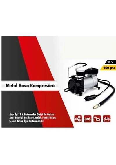 Hava Kompresörü Metal 150 Psi 12v Aem 191505