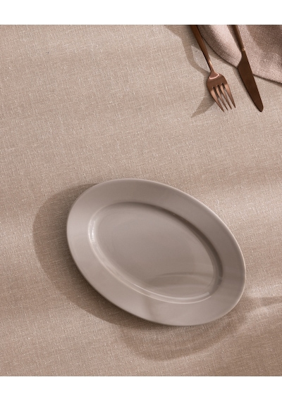 Madame Coco Nuit Kayık Tabak - Gri - 25 Cm 8684427205709