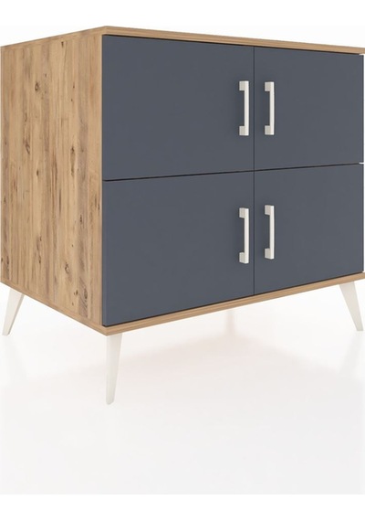 Kronos Şifonyer 2 Raflı 4 Kapaklı 88x59x80 Çam-antrasit/çam Antrasit/çam Kronos Şifonyer 2 Raflı 4 Kapaklı 88x59x80 Çam-antrasit/çam Antrasit/çam