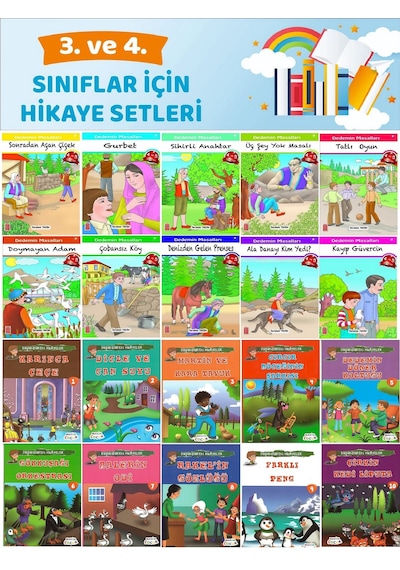 3.ve 4.sınıflar İçin Hikaye Setleri 20 Kitap