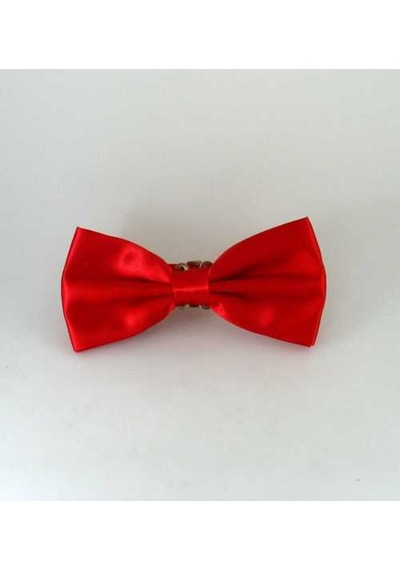 Gaffy Kırmızı Düz Renk Saten Papyon - Sp02 Kırmızı
