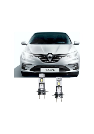Megamarket06 Megane 4 Led Xenon Kısa Far Ampulü Mini Led 2'li Set H7