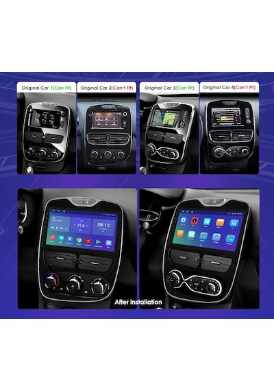RENAULT CLİO 4 MULTİMEDYA 10 İNC IPS EKRAN 4GB-64GB ANDROİD 12 SÜRÜM PARK KAMERASI HEDİYELİ