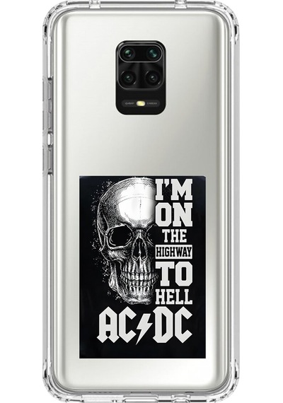 Xiaomi Redmi Note 9 Pro Uyumlu Şeffaf Kılıf Ac/dc Tasarımlı