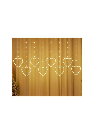 Kalpli Perde Led Işıklar, Sevgililer Günü Romantik Led Aydınlatma Diğer 06424363
