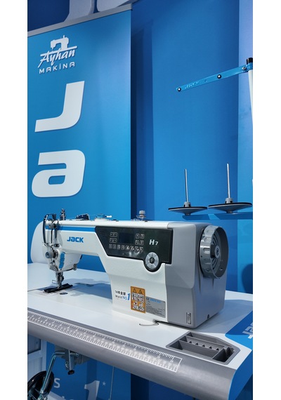 Jack H7 Full Otomatik Yapay Zekalı Çift Papuç Kalın Materyal Dikiş Makinası 10mm, Step Motorlu Yok