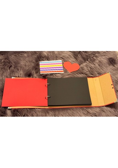 Kalpli Kapaklı Fotoğraf Albümü Metal Kilitli, Scrapbook Uyumlu 26 18 Cm