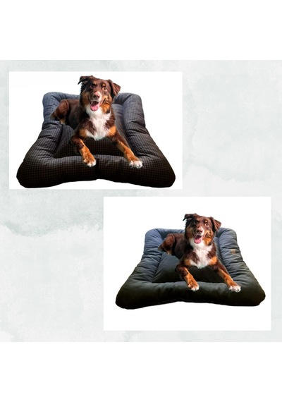 Köpek Yatağı Minderi-orta Irk -büyük Irk-çift Taraflı-yıkanabilir-elyaf Dolgulu-yerli Üretim Gri Kazayağı/antrasit, Medium