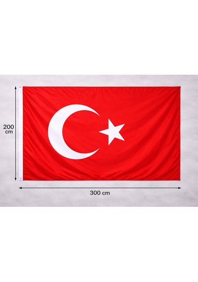 200x300 Cm Büyük Boy Alpaka Türk Bayrağı Dayanıklı, Canlı Renkli, Dev Boy Bayrak Tek Ebat