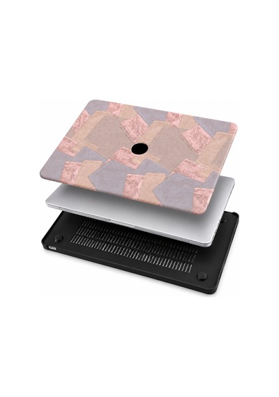 Macbook Air 13.6 Kılıf M2-m5 A2681 A3113 A3240 A3449 Sert Hard Case Mor