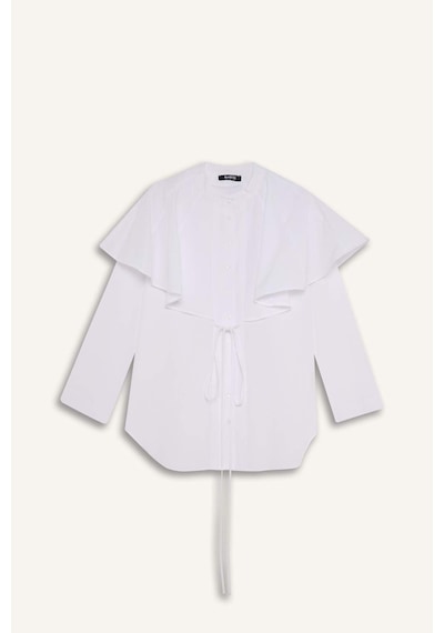 Defacto Relax Fıt Terry Cotton Uzun Kollu Tunik F7344ax26sper105 Ekru-er105
