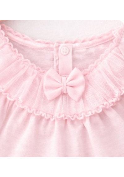 Kardeşler Bebe Balık Detaylı Kız Bebek Takım Dantelli Tütü Etek Ve Saç Bandı Set Pembe