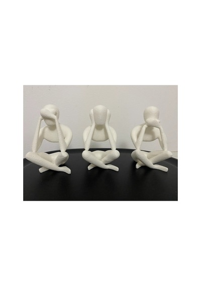 3'lü Set Meditasyon Modern Biblo Masa Üstü Biblo, Görmedim Duymadım Bilmiyorum Hean Speak See 05910206
