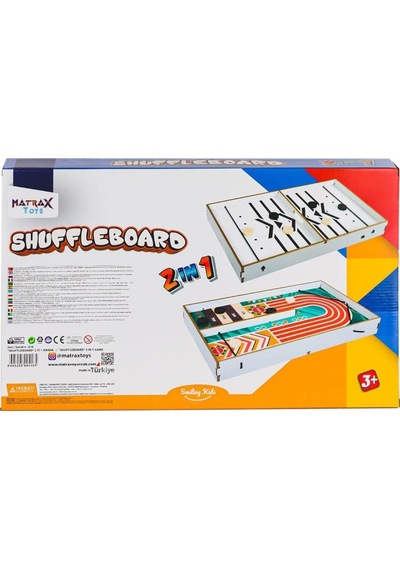 Mey İthalat 416 Shuffleboard Oyunu 2ın1 -akçiçek Oyuncak