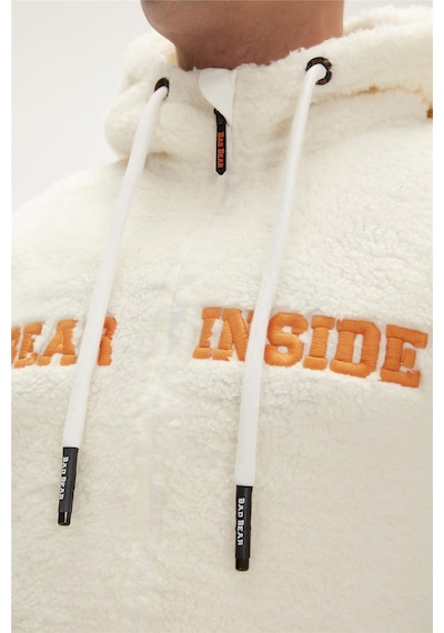 Bad Bear Shaggy Plush Full-zip Marshmallow Beyaz Peluş Erkek Kapüşonlu Sweatshirt-beyaz Beyaz